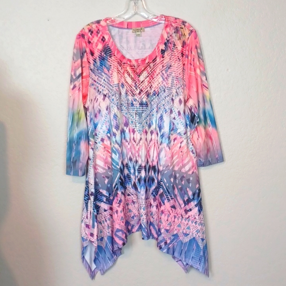 One World Embellished Tunic Top Size L